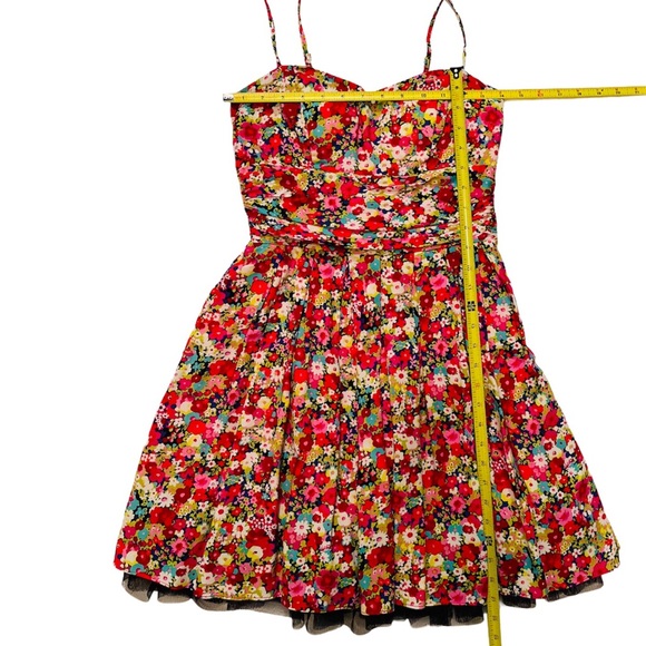 B. Darlin Spaghetti Strap Mesh Fit & Flare Dress - Picture 7 of 11